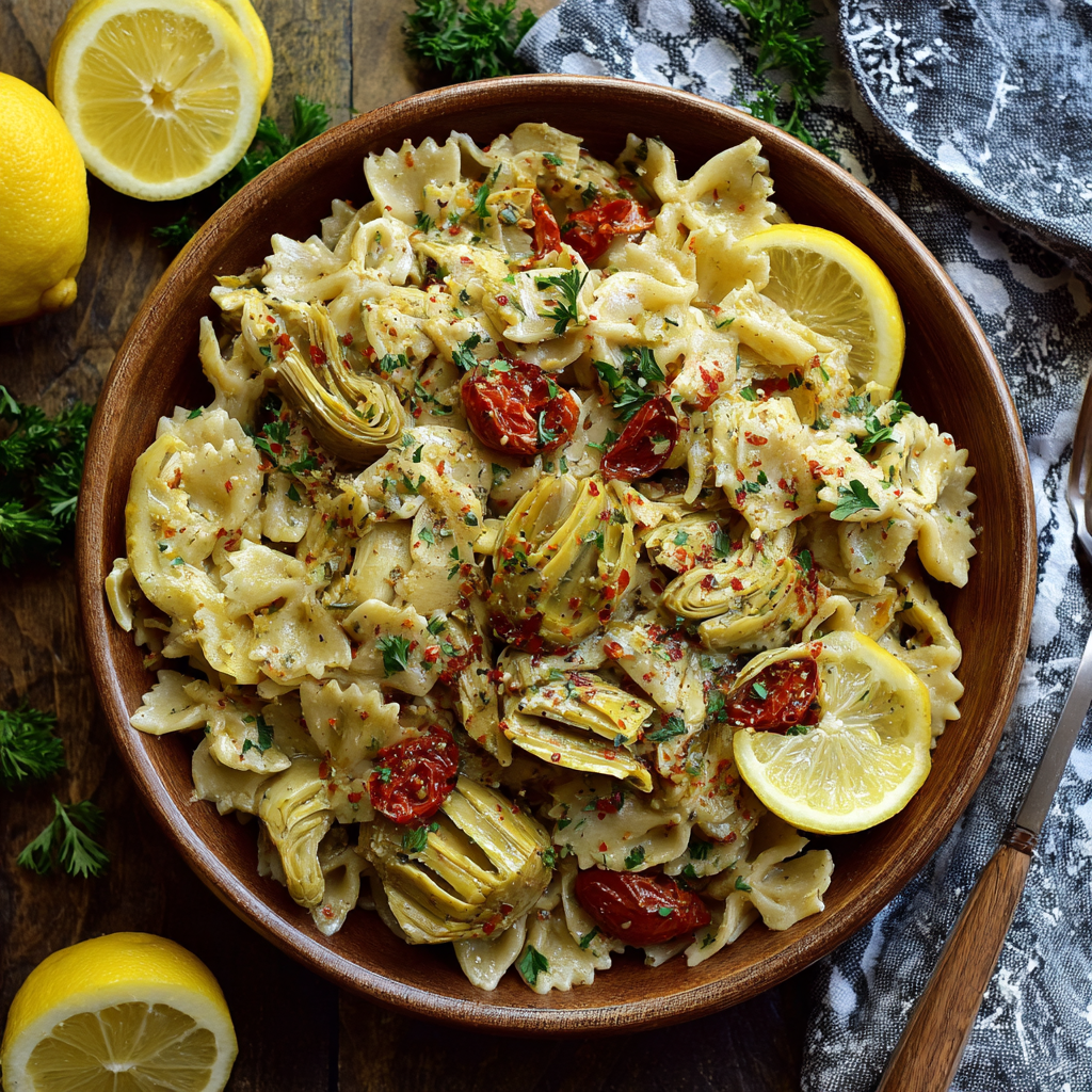 how to make Creamy Lemon Mediterranean Pasta With Artichokes - Light, Fresh, And Absolutely Addictive step by step