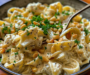 Creamy Mediterranean Lemon-Artichoke Pasta with Pine Nuts
