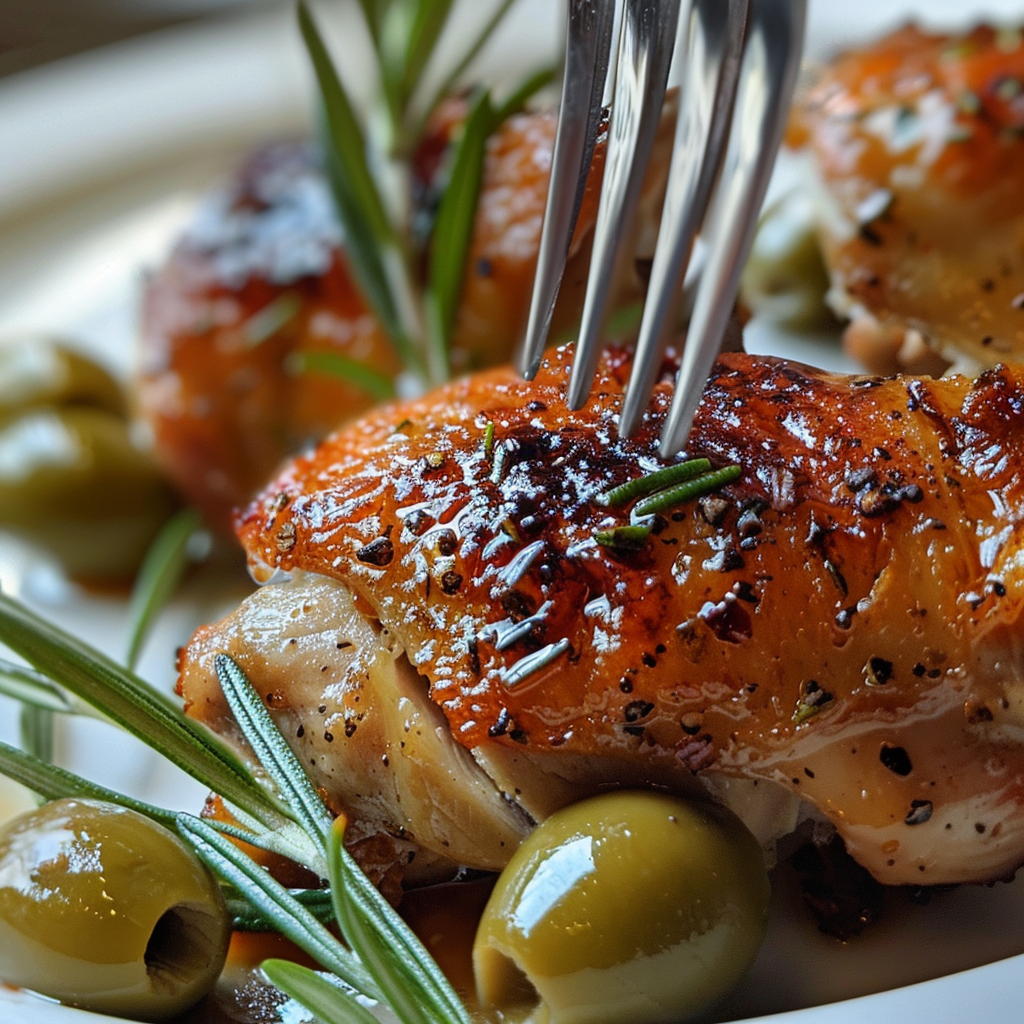 fresh ingredients for Crispy Mediterranean Chicken Thighs With Rosemary And Olives: One-Pan Dinner For Busy Weeknights