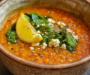 Red Lentil Soup with Spinach, Lemon & Feta (Gut-Healthy Recipe)