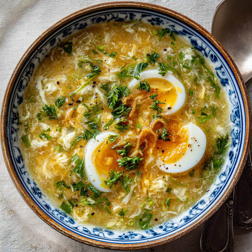 how to make This Lemony Greek Egg Drop Soup Is The Comfort Bowl You Didn'T Know You Were Missing step by step