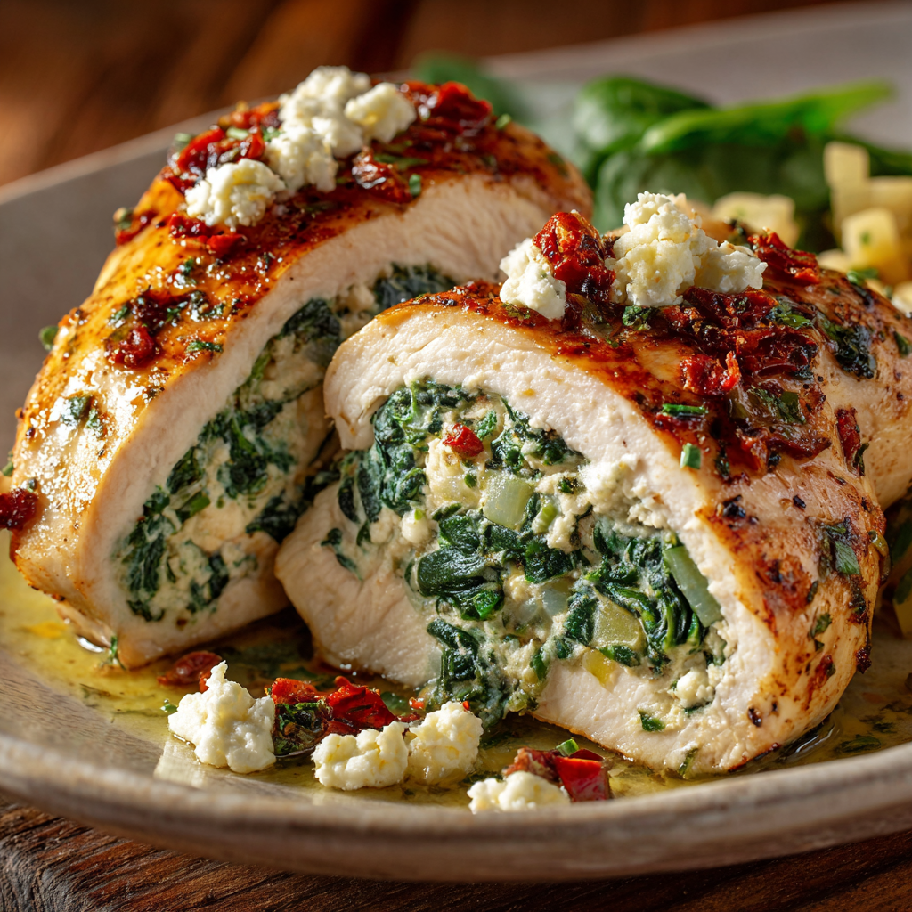 how to make This Mediterranean Stuffed Chicken Breast With Spinach And Feta Is Absolutely Show-Stopping step by step